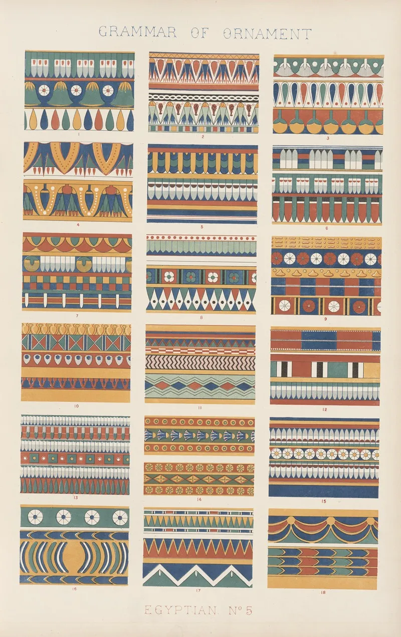 Egyptian No 5 2 by Owen Jones - Canvas Print