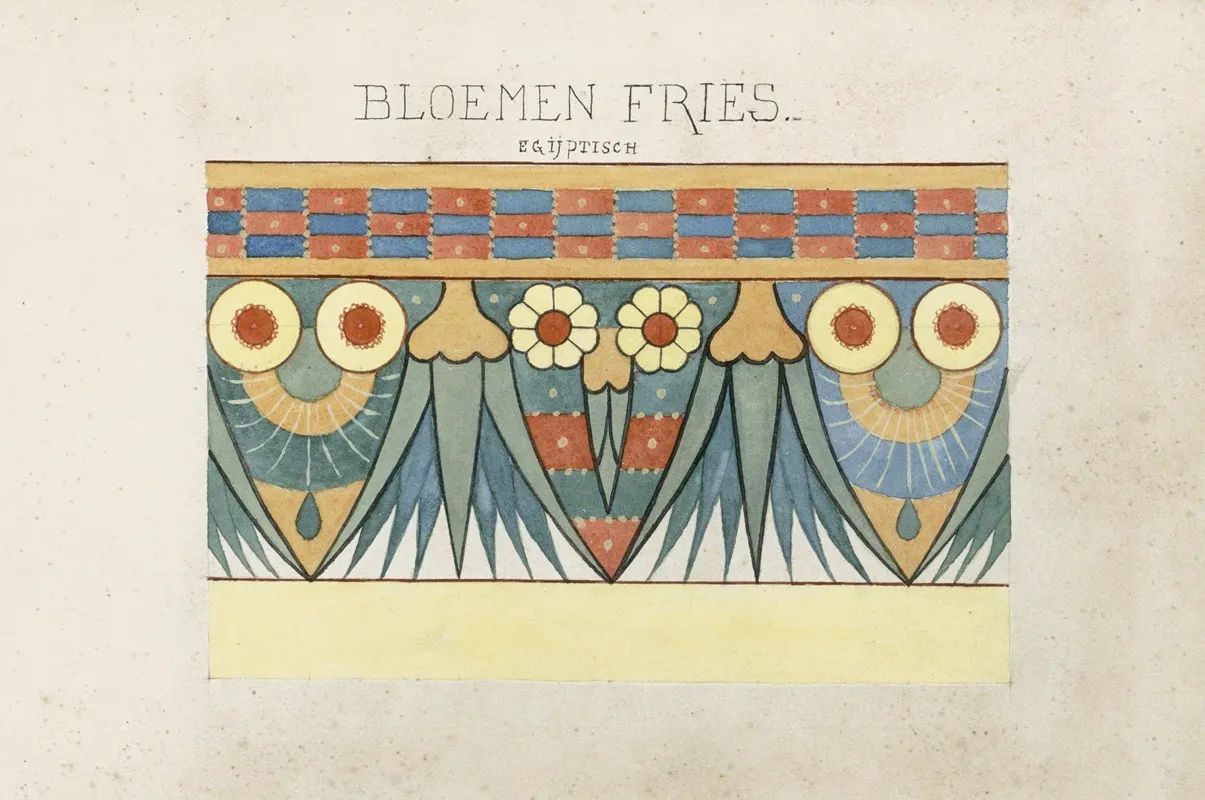 Egyptisch Bloemenfries
