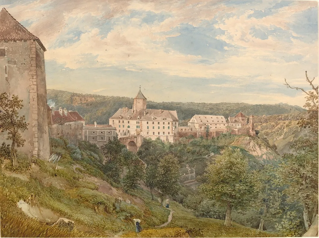 Eichhorn Castle At Evening by Josef Höger - Canvas Print