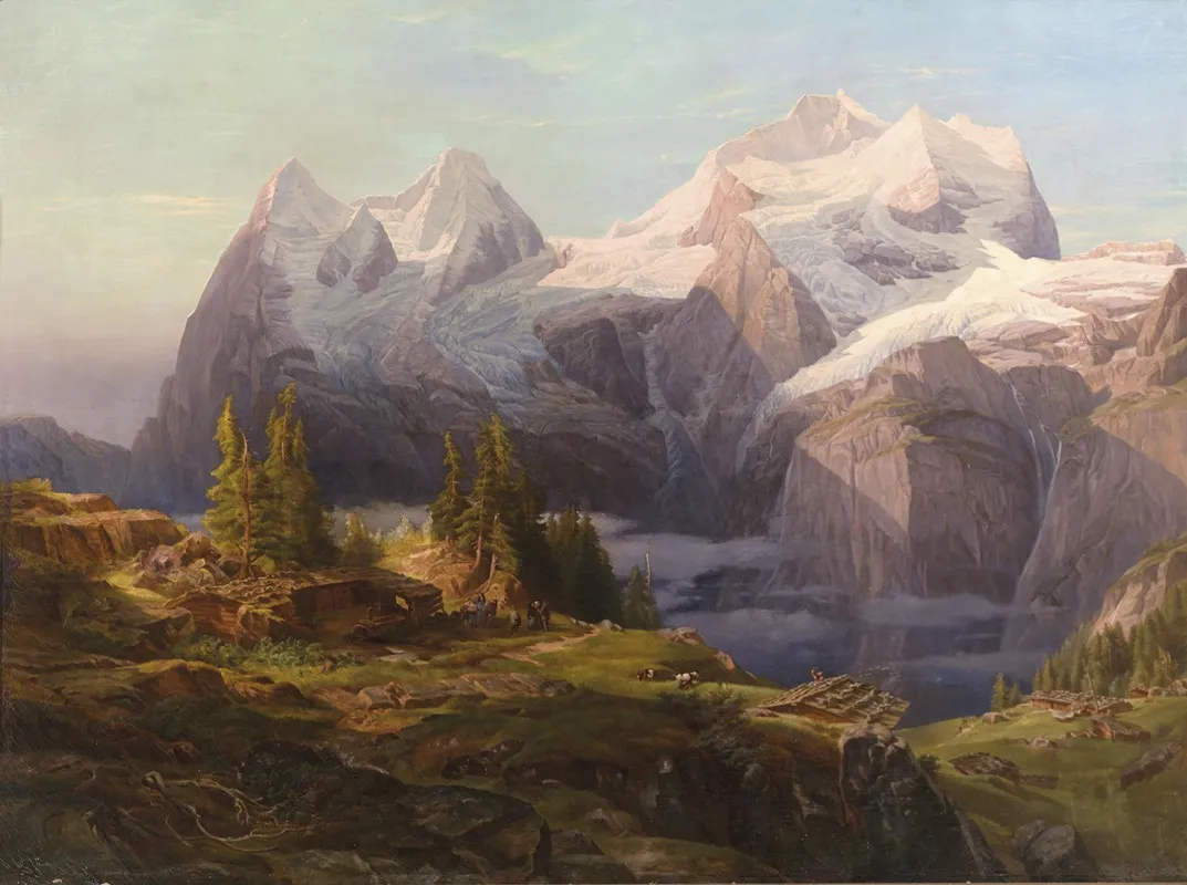 Eiger Monch Jungfrau by Anton Hansch - Canvas Print