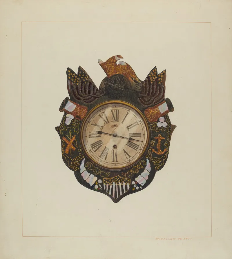 Eight Day Marine Clock by Edward L. Loper - Canvas Print