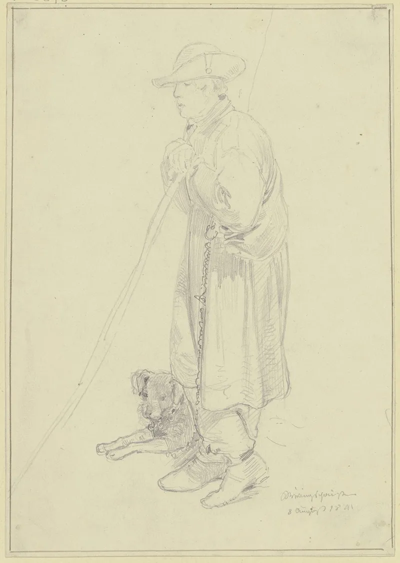 Ein Schafer Mit Seinem Hund