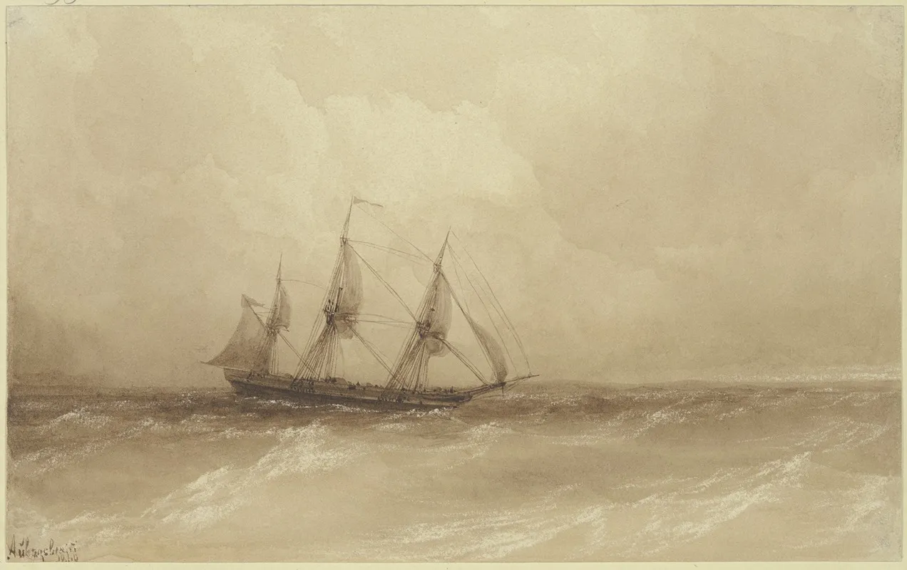Ein Segelschiff Auf Hoher See