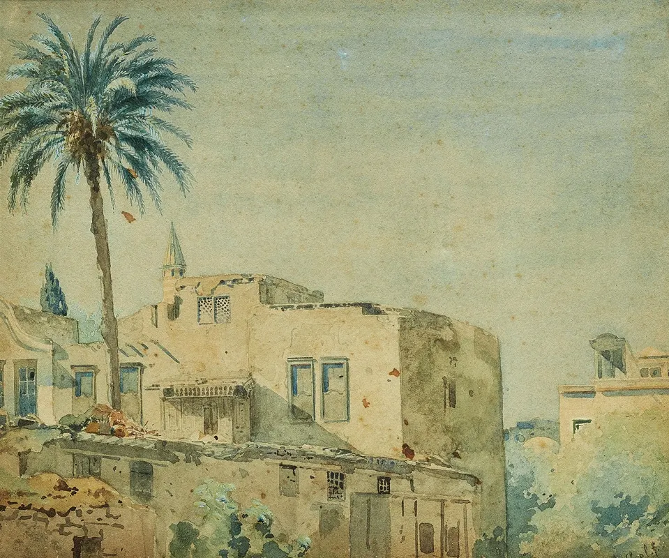 Ein Winkel In Einer Orientalischen Stadt by Adolf Seel - Canvas Print