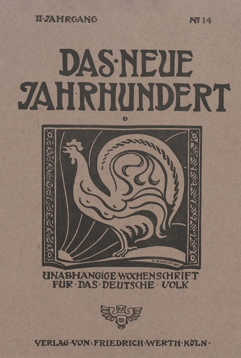 Einband Zu Das Neue Jahrhundert by Emil Rudolf Weiss - Canvas Print