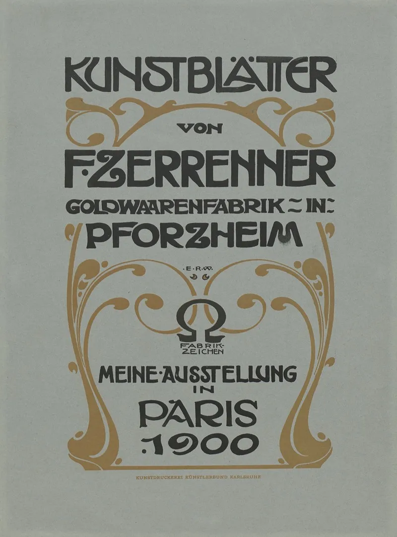 Einband Zu Kunstblatter Von F Zerrenner Goldwaarenfabrik In Pforzheim