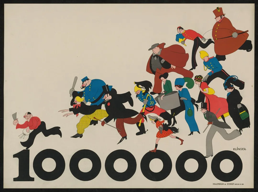 Eine Million by Julius Klinger - Canvas Print