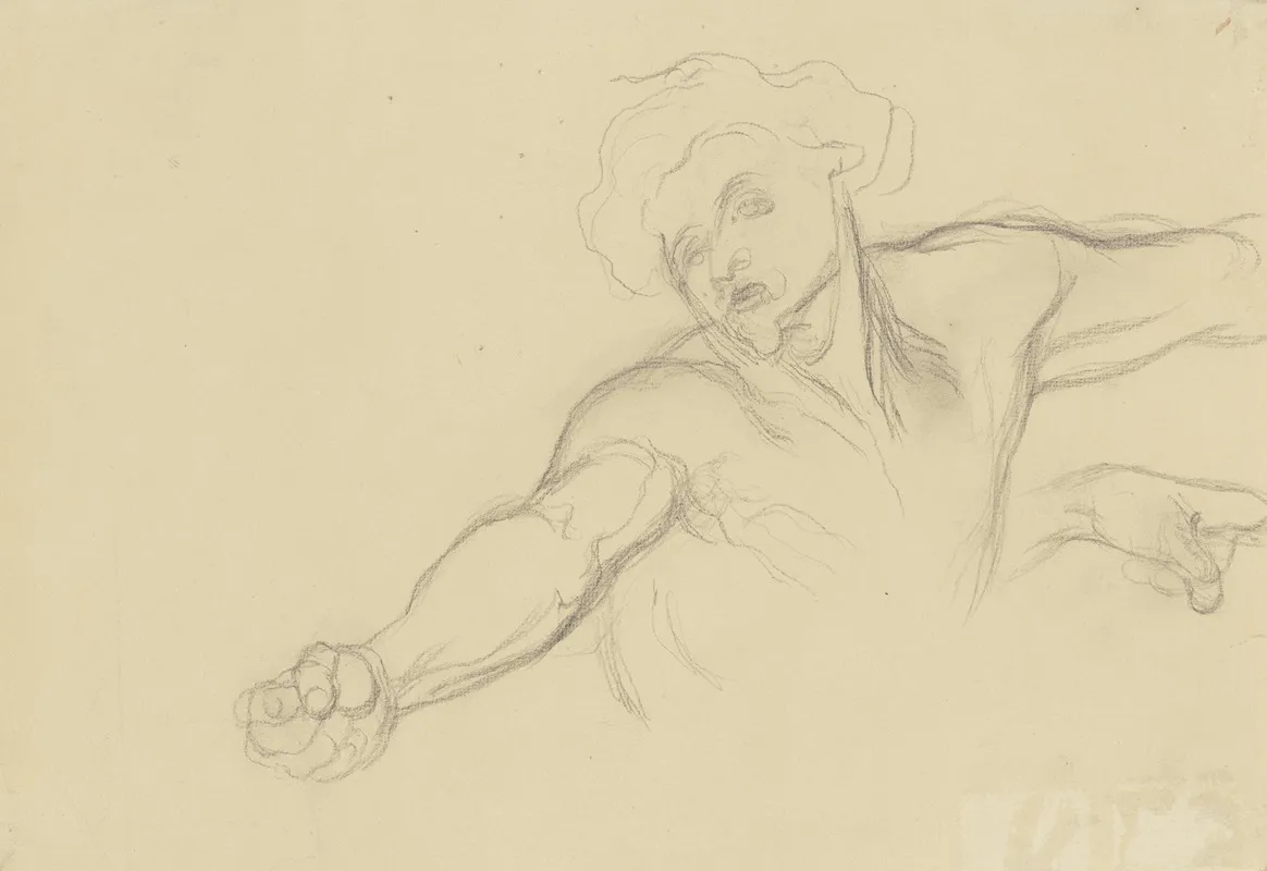 Einer Der Richard Iii Heimsuchenden Geister Die Rechte Hand Mit Geballter Faust Vorstreckend
