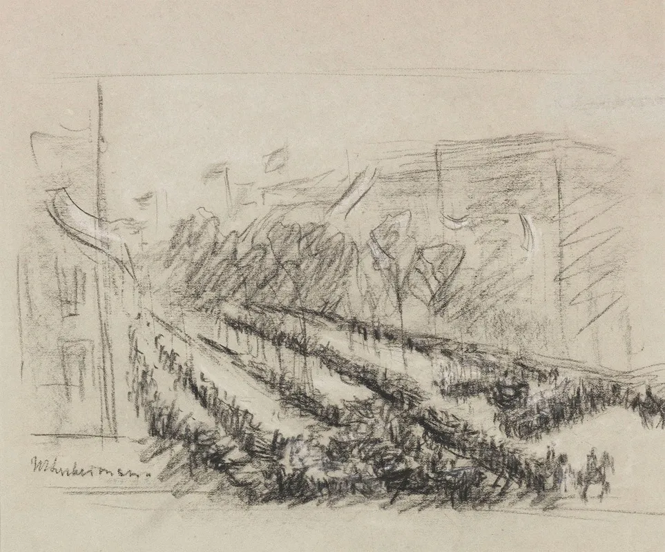 Einholung Bismarcks In Berlin by Max Liebermann - Canvas Print