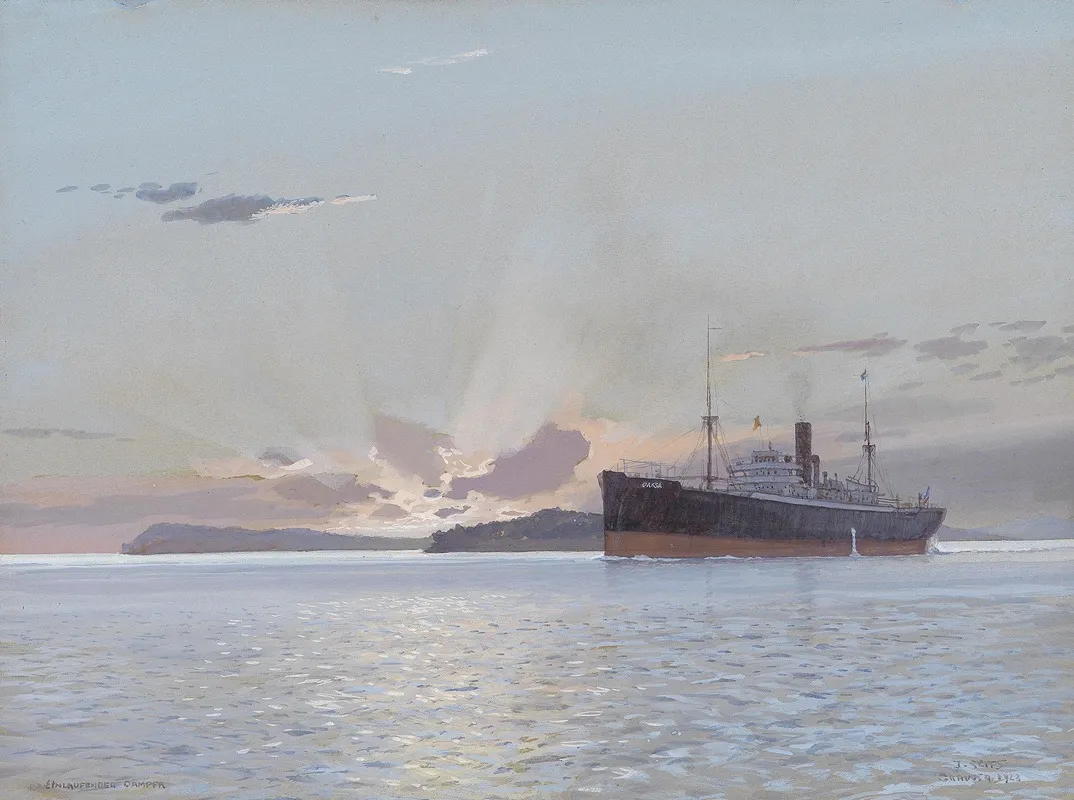 Einlaufender Dampfer