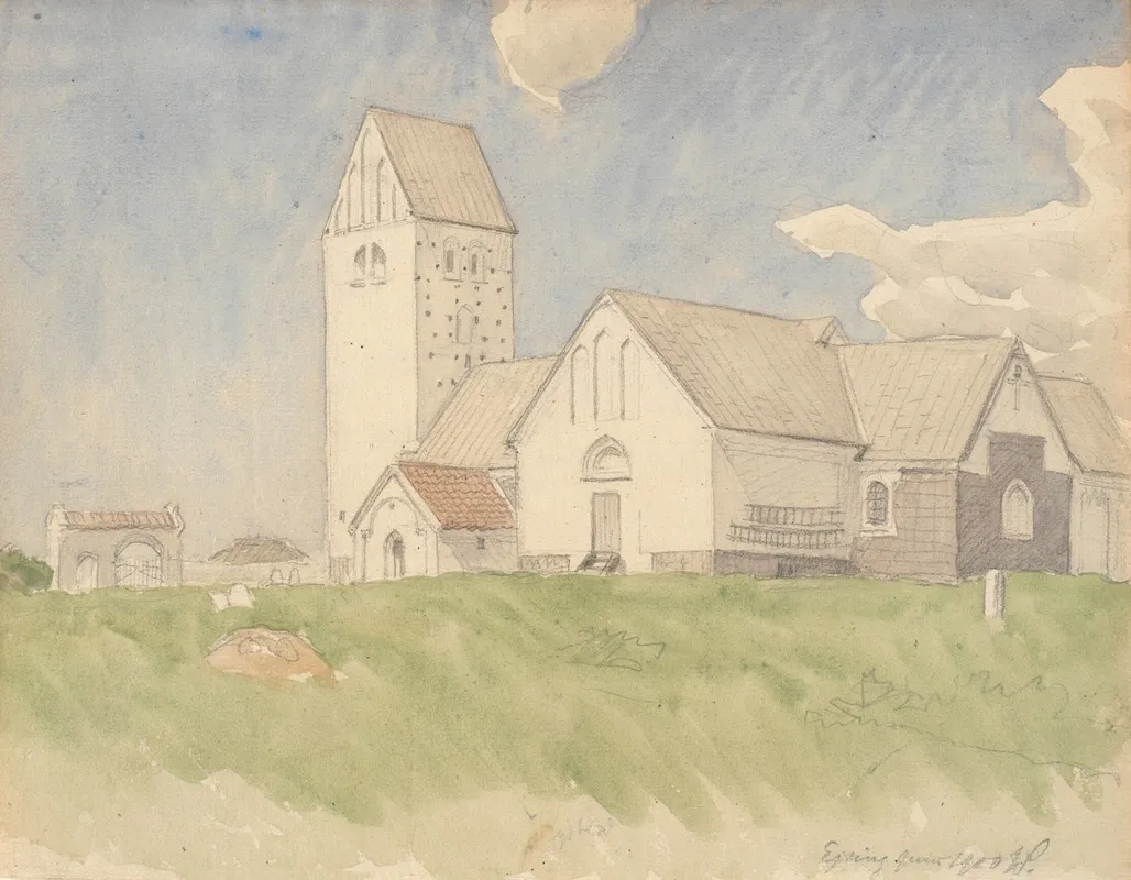 Ejsing Kirke by Joakim Skovgaard - Canvas Print