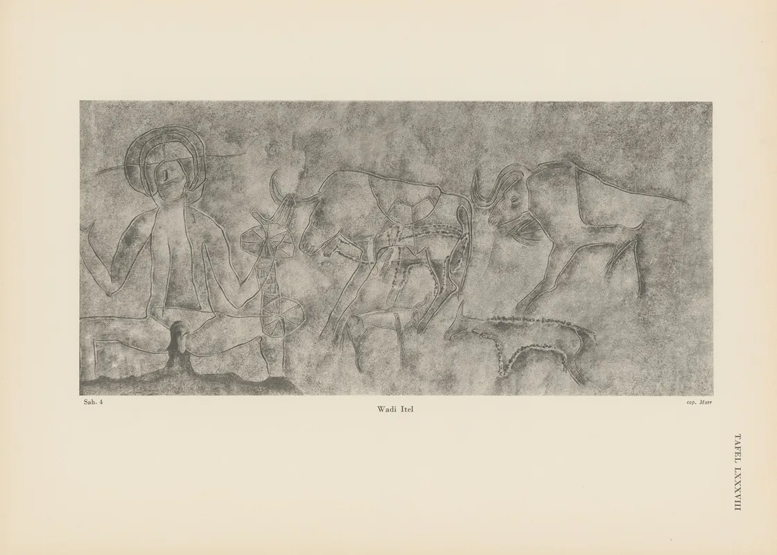 Ekade Ektab Die Felsbilder Fezzans Pl 78 by Leo Frobenius - Canvas Print