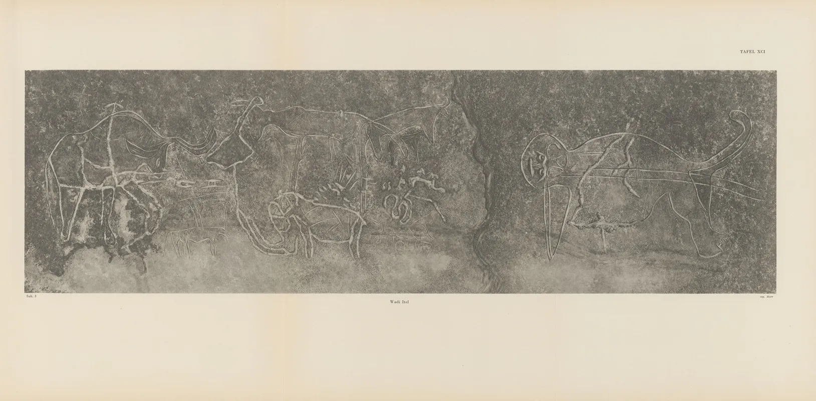 Ekade Ektab Die Felsbilder Fezzans Pl 81 by Leo Frobenius - Canvas Print