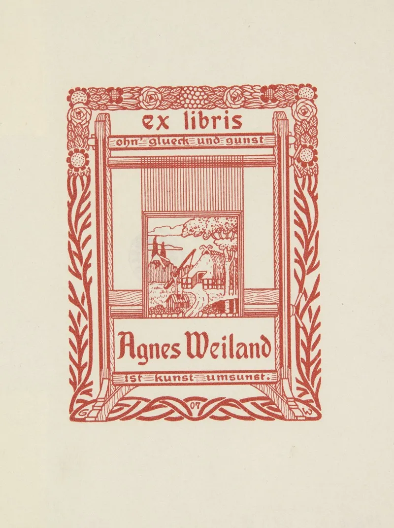 Ekslibris Agnes Weiland