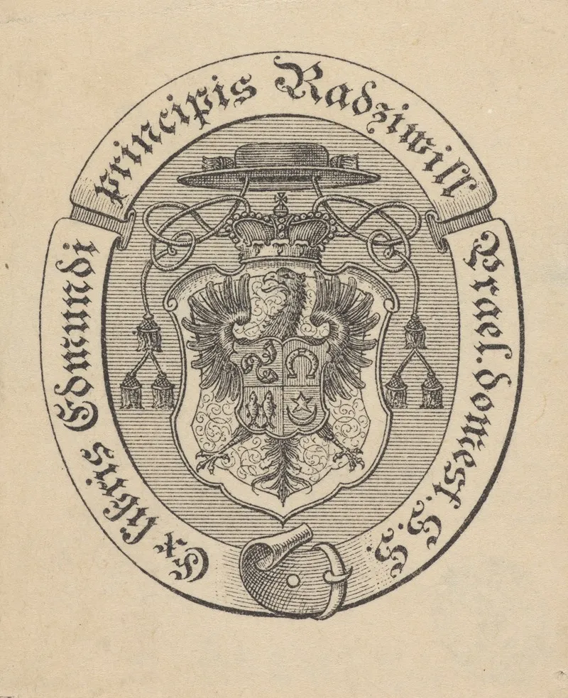 Ekslibris Edmunda Fryderyka Radziwilla 1842 1895