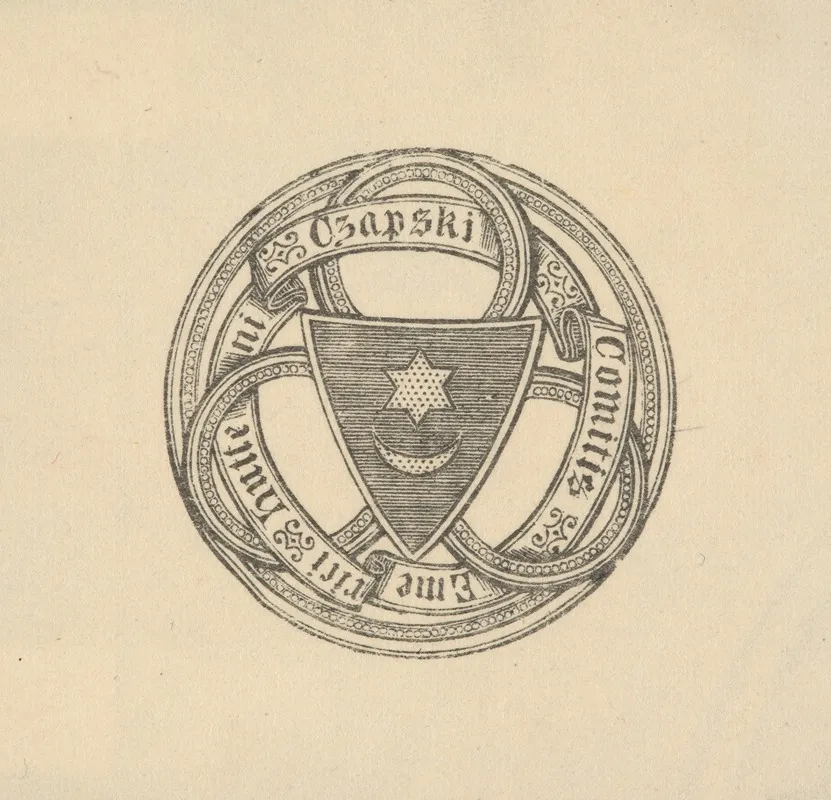 Ekslibris Emeryka Hutten Czapskiego 1828 1896
