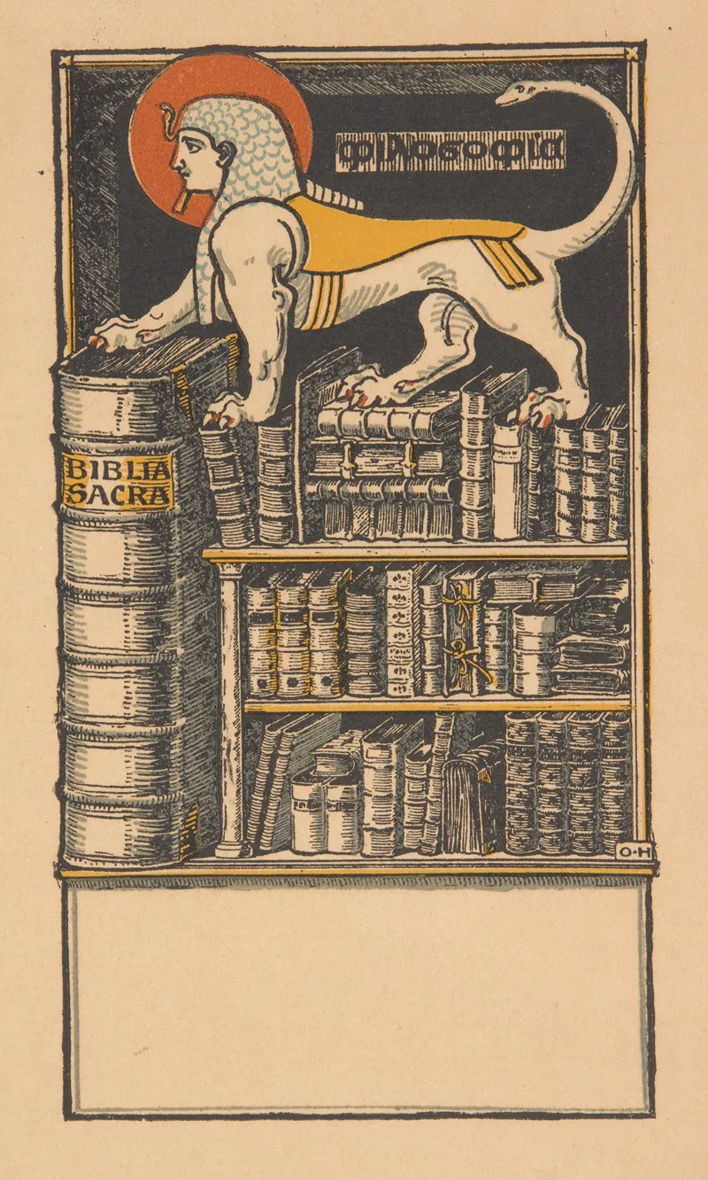 Ekslibris Slepy by Otto Hupp - Canvas Print