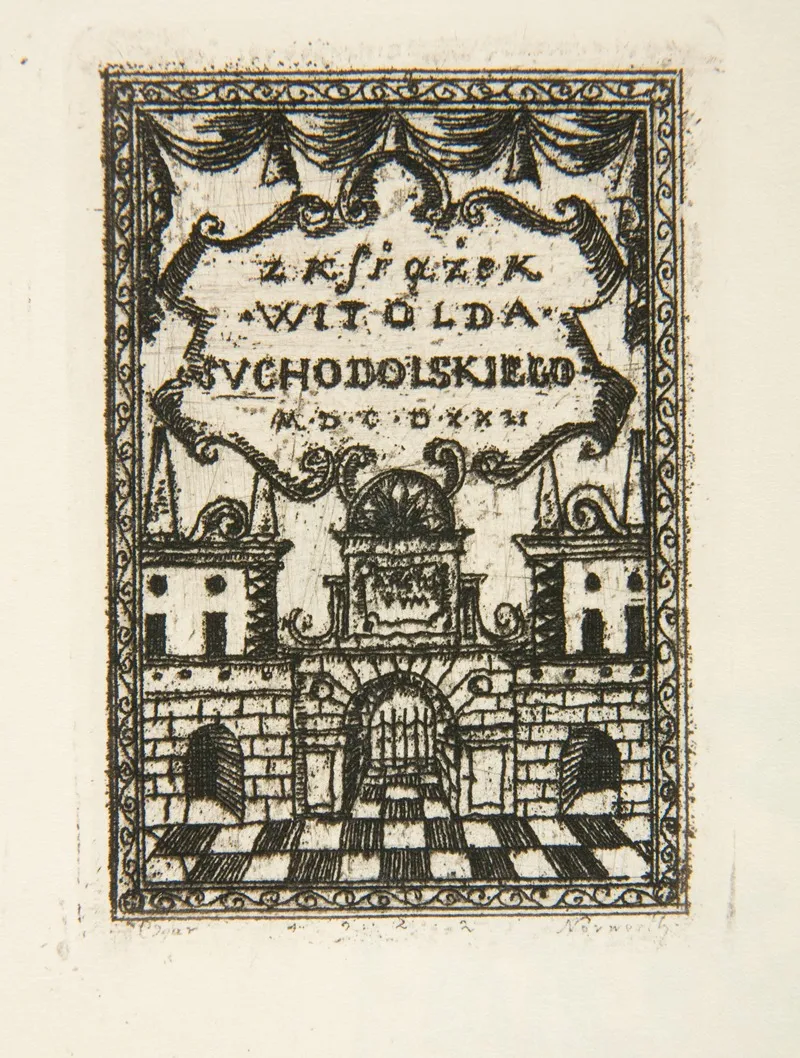 Ekslibris Witolda Suchodolskiego 1887 1964 by Edgar Norwerth - Canvas Print