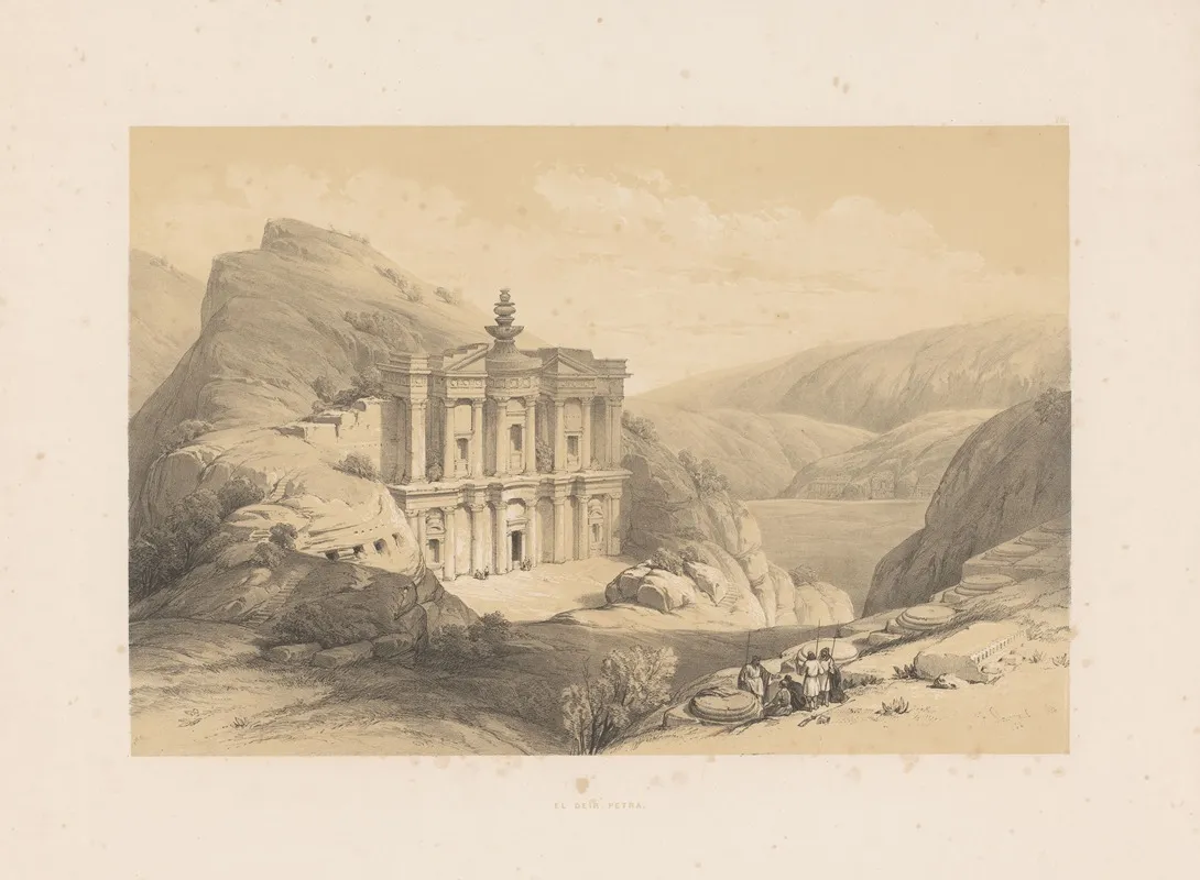 El Deir Petra by François Stroobant - Canvas Print
