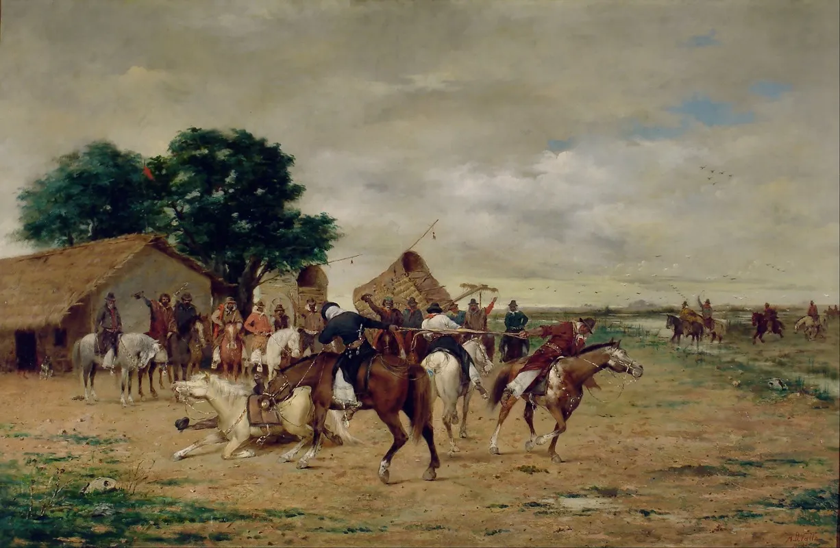 El Juego Del Pato by Ángel Della Valle - Canvas Print