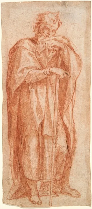 Eleazar Study For A Fresco In The Sixtine Chapel Santa Maria Maggiore Rome by Cesare Nebbia - Canvas Print