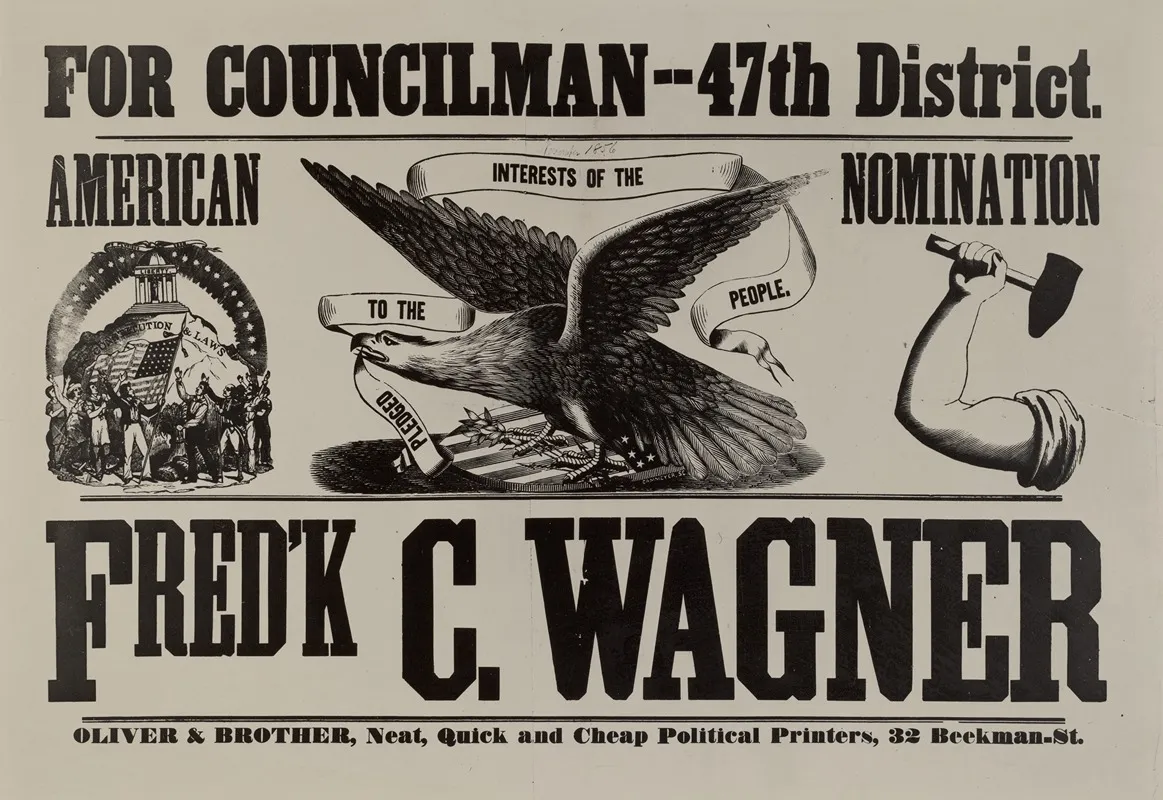 Election Poster by Andrew Herman - Canvas Print