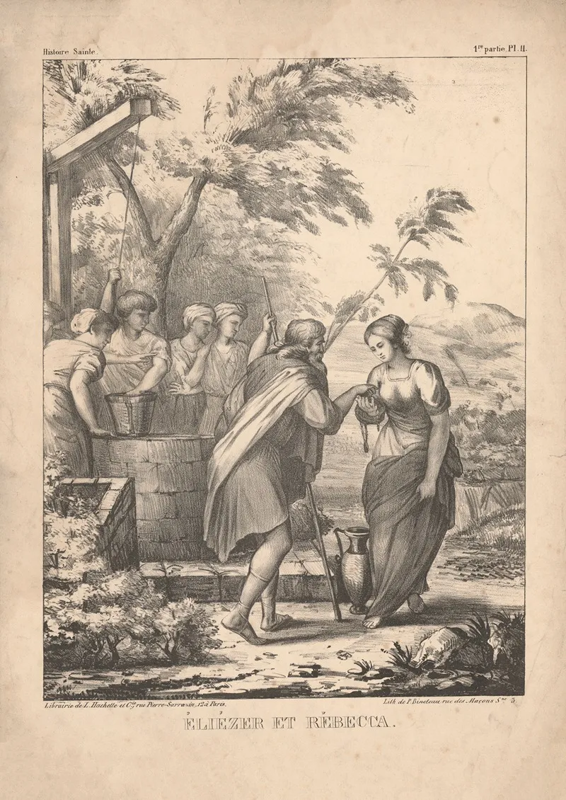Eleezer Et Rebecca by P. Bineteau - Canvas Print