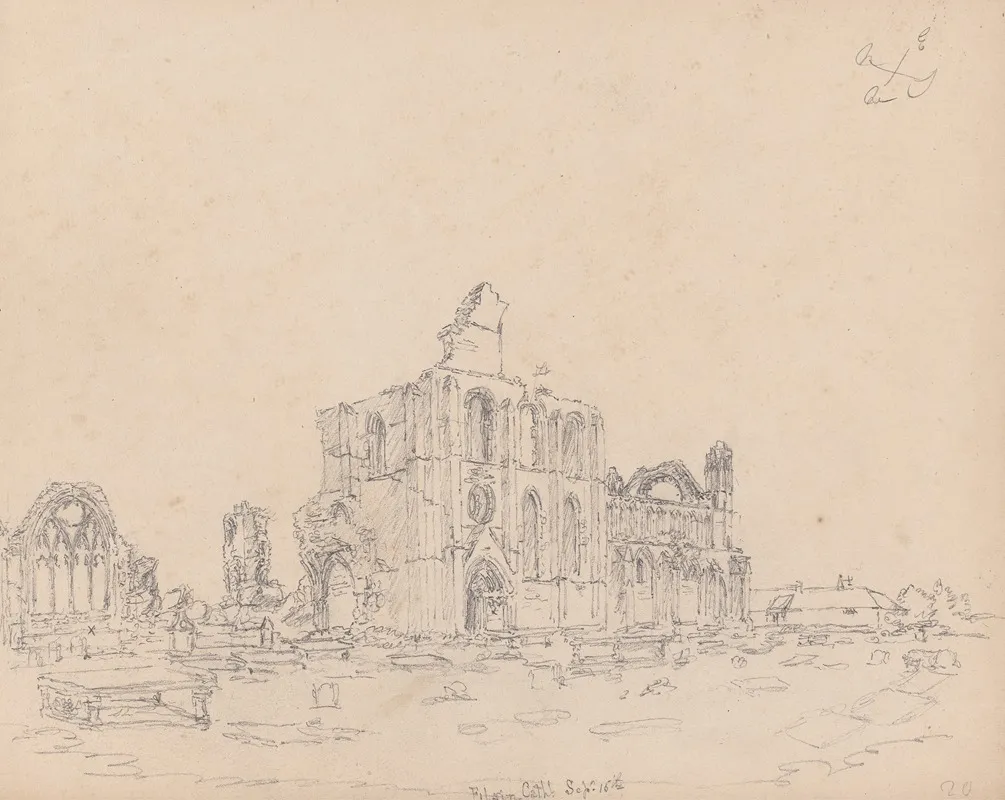 Elgin Cathedral Scotland 2 by James Moore - Canvas Print
