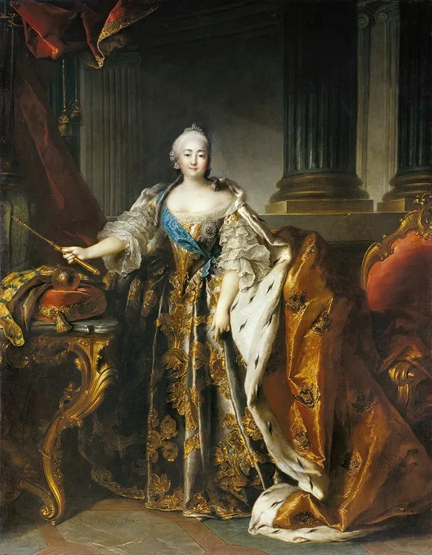 Elizabeth Petrovna by Louis Tocqué - Canvas Print