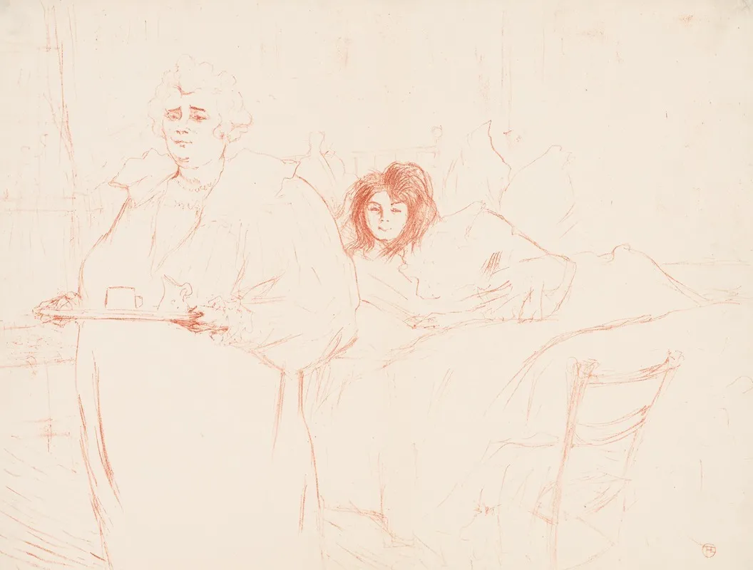 Elles Woman Carrying A Tray Mme Baron And Mlle Popo