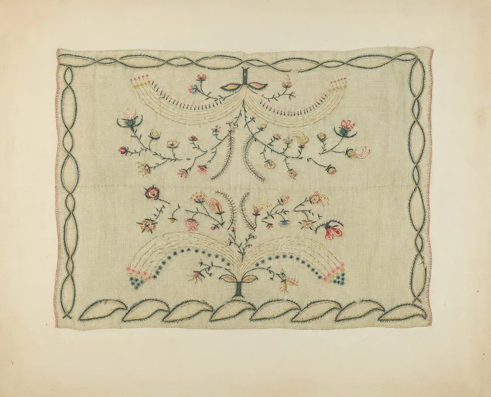 Embroidered Blanket 2 by Jenny Almgren - Canvas Print