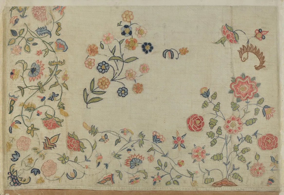 Embroidered Christening Blanket by Phyllis Dorr - Canvas Print