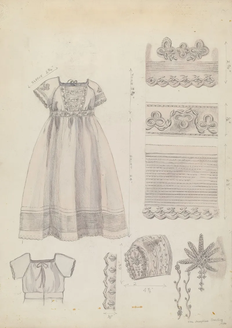 Embroidered Dress Mull Cap