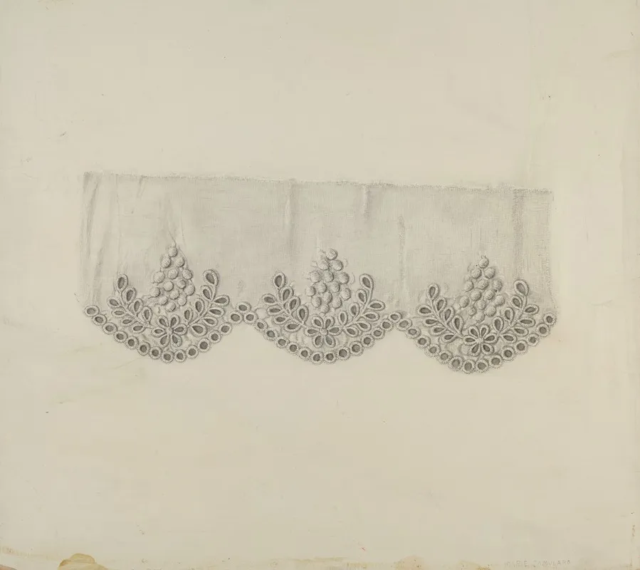 Embroidered Edging by Marie Famularo - Canvas Print