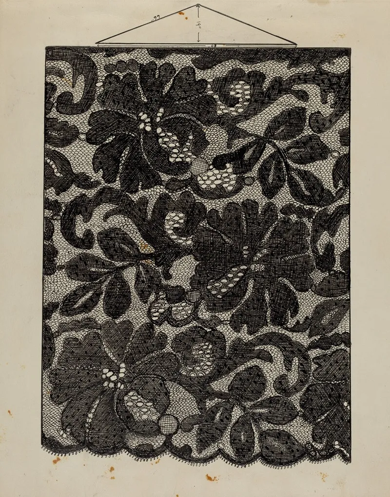 Embroidered Lace by Florence Stevenson - Canvas Print