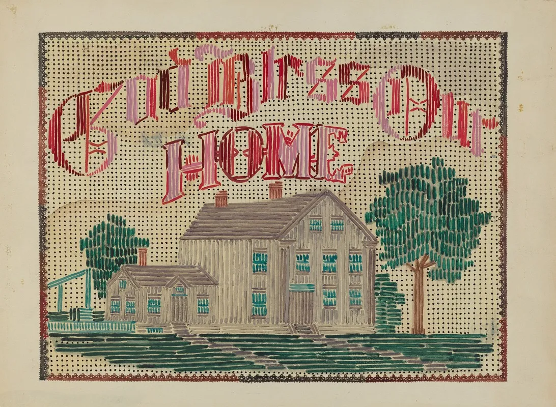 Embroidered Picture by Evelyn Bailey - Canvas Print