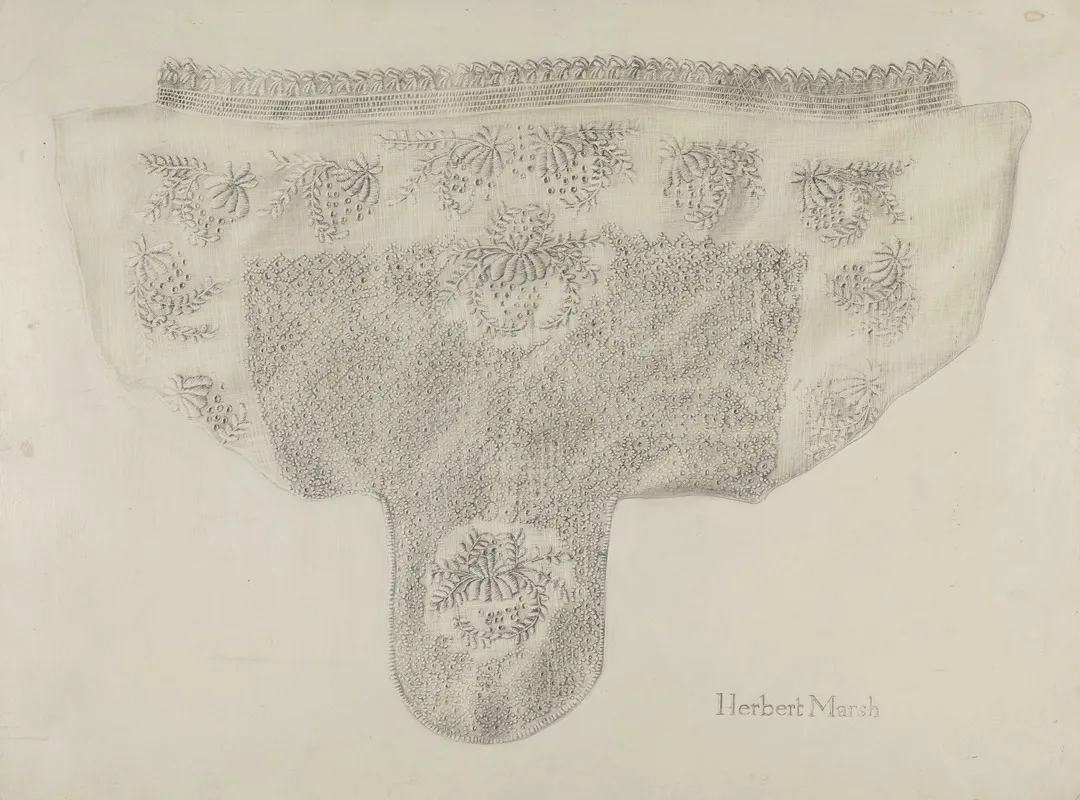 Embroidered Yoke by Herbert Marsh - Canvas Print