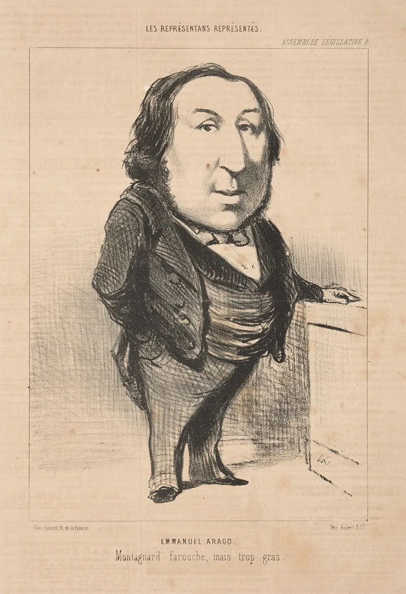 Emmanuel Arago by Honoré Daumier - Canvas Print