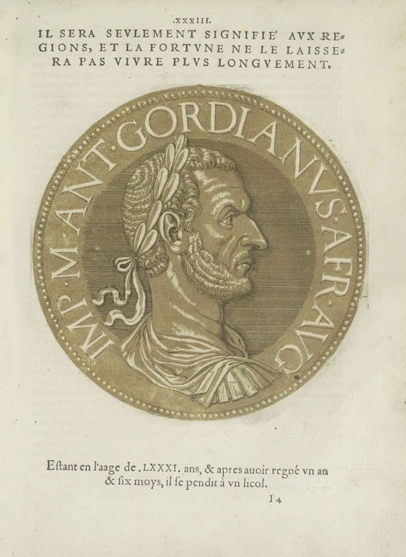Emperor Gordianus I by Hubert Goltzius - Canvas Print