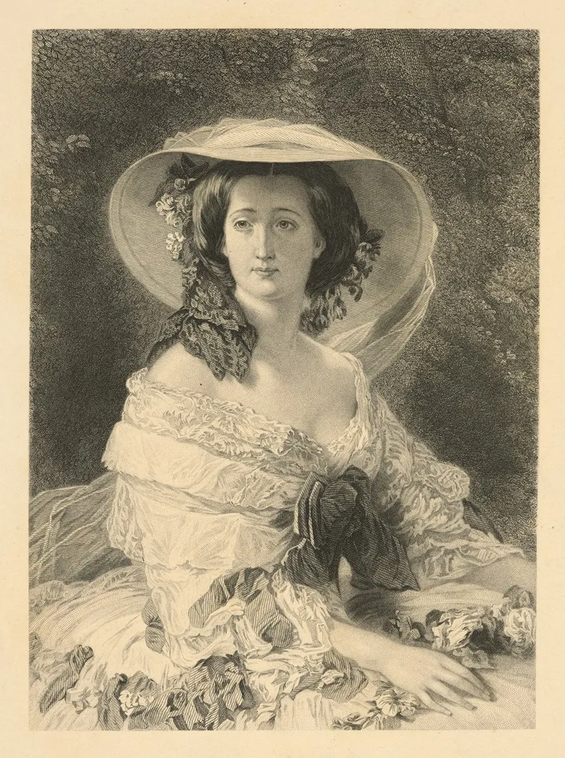 Empress Eugenie 2 by Franz Xaver Winterhalter - Canvas Print