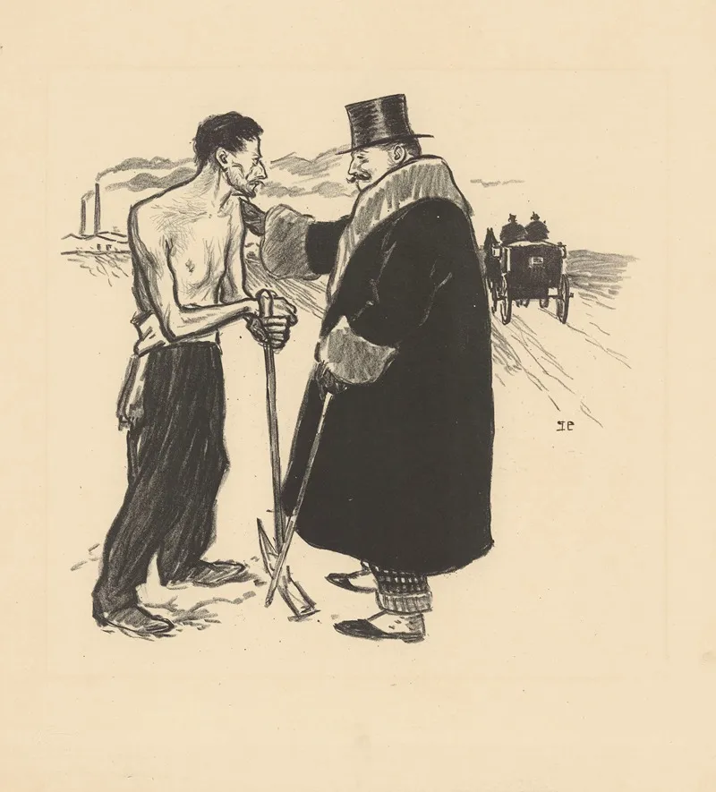 En Careme by Théophile Alexandre Steinlen - Canvas Print