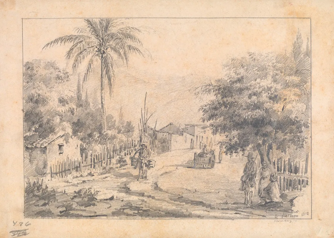 En Landsbygade Venezuela Caracas 1853