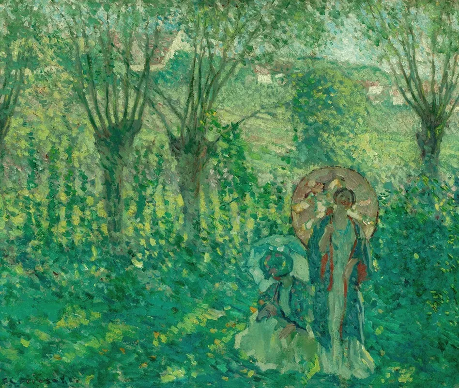 En Promenade 2 by Frederick Carl Frieseke - Canvas Print