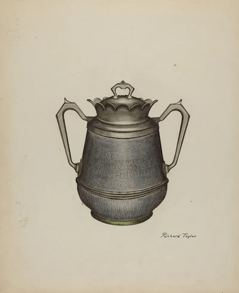 Enamel Pitcher 2 by Richard Taylor - Canvas Print