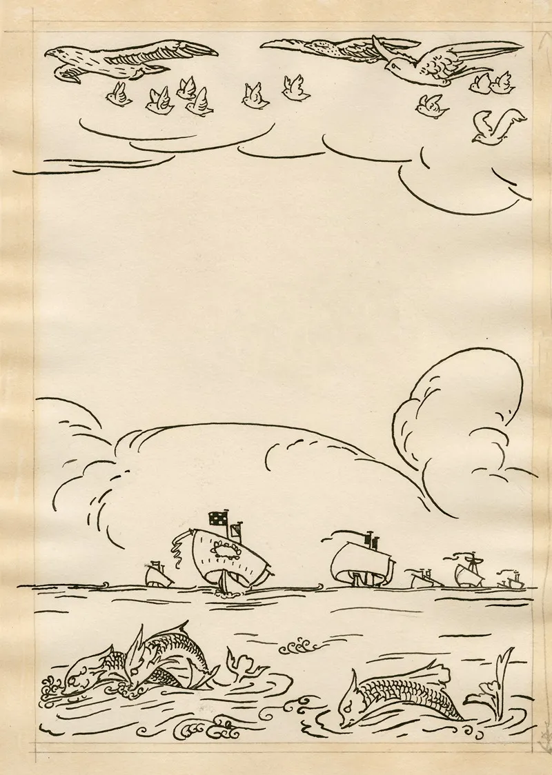 End Paper Design For Bells Edition Of The Tempest