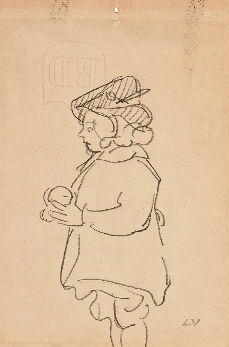 Enfant Tenant Une Pomme by Louis Valtat - Canvas Print