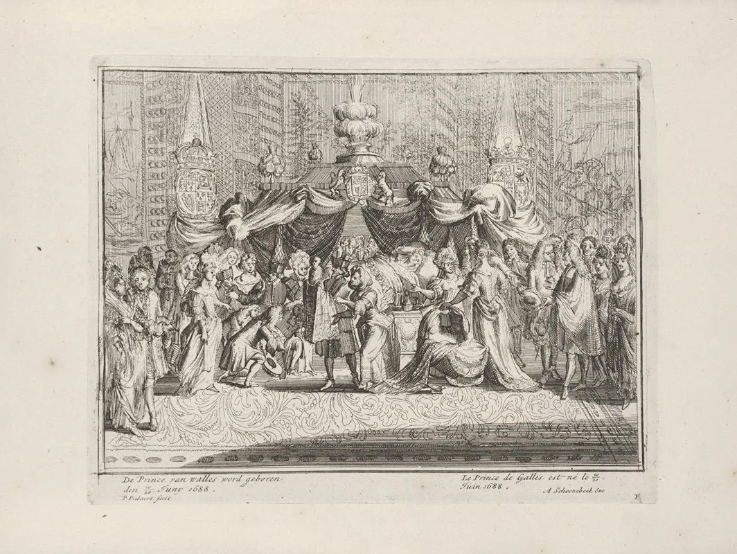Engelants Schouwtoneel Le Theatre Dangleterre Pl 09 by Pieter Pickaert - Canvas Print