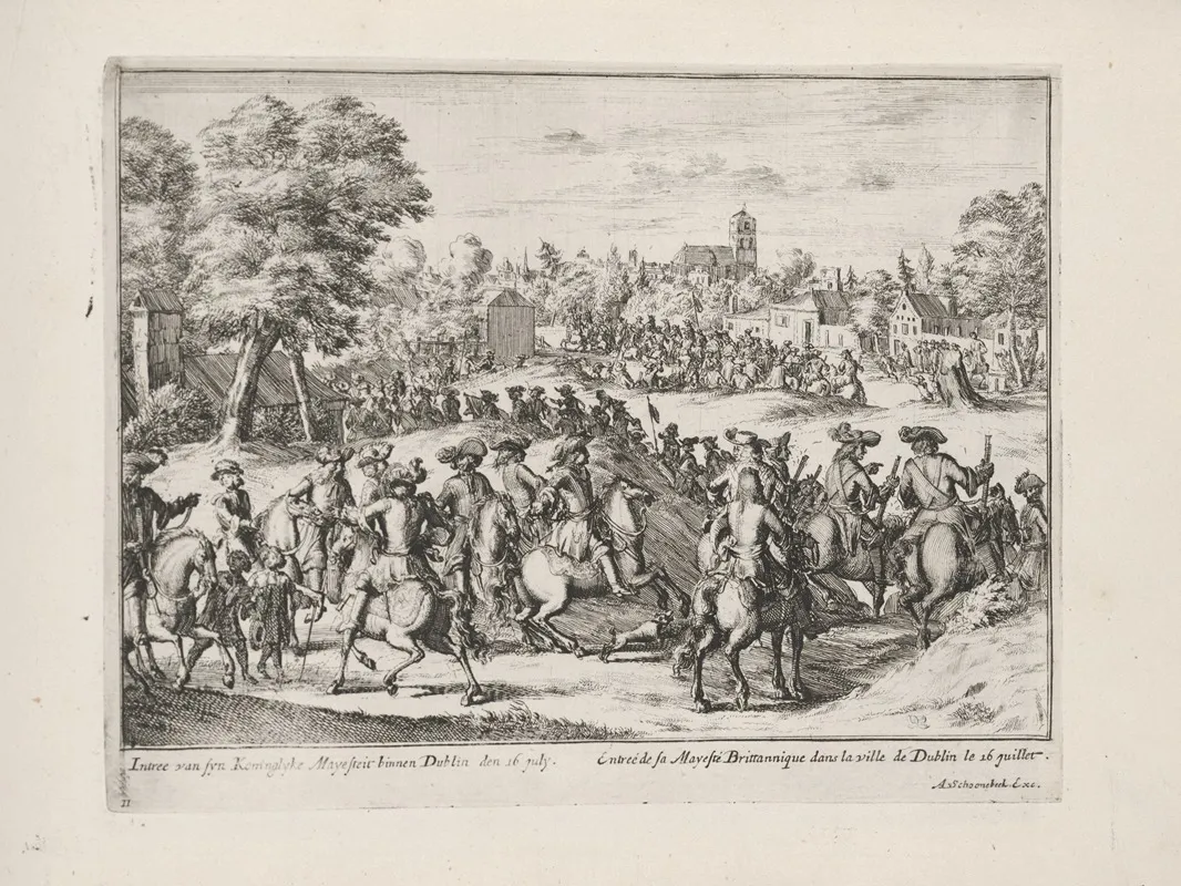 Engelants Schouwtoneel Le Theatre Dangleterre Pl 51 by Pieter Pickaert - Canvas Print