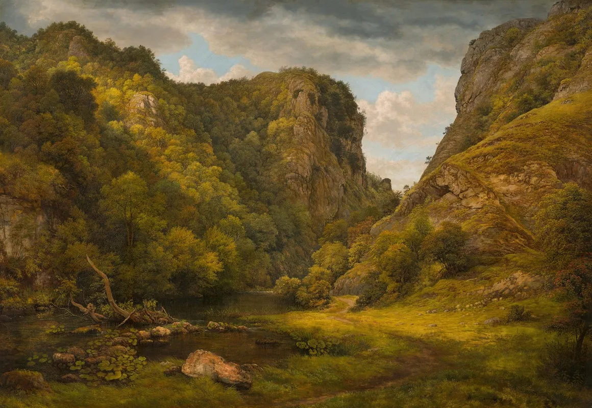Englische Berglandschaft by John Linnell - Canvas Print