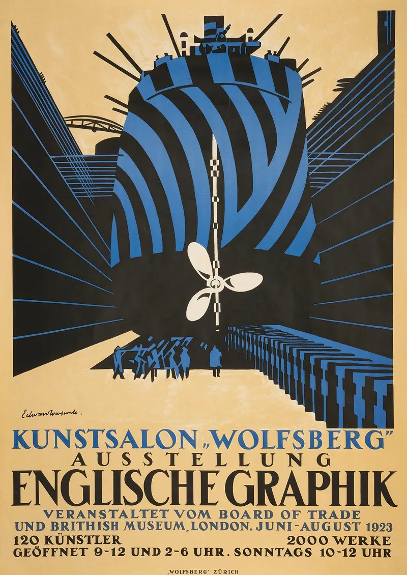 Englische Graphik by Edward Wadsworth - Canvas Print